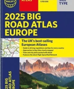 2025 Philip's Big Road Atlas of Europe