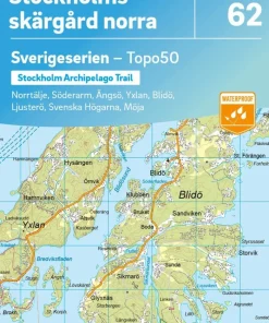 62 Stockholms Skärgård norra Sverigeserien Topo50