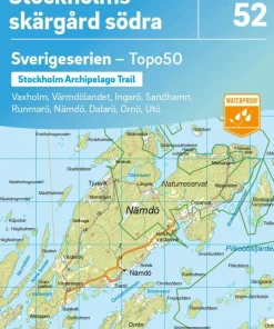 52 Stockholms skärgård södra Sverigeserien Topo50