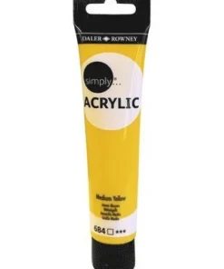 Akrylfärg 75ml Simply mellangul