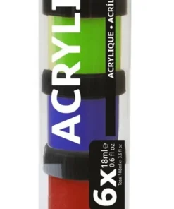 Akrylfärg Simply 18ml 6 färger