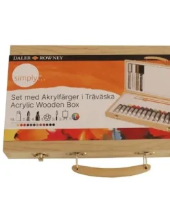 Akrylfärg Simply träväska 26 delar