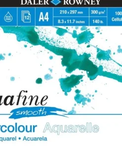 Akvarellblock A4 Aquafine Smooth 12 ark
