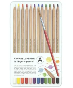 Akvarellpenna 12 färger och pensel
