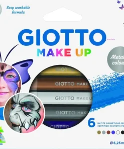 Ansiktsfärgpennor Giotto Make Up Metallic Colours 6 färger