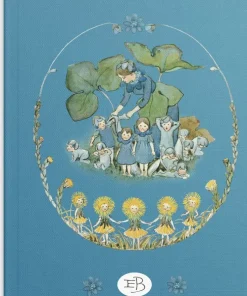 Anteckningsbok A5 Elsa Beskow Blåsippor och tussilago blå