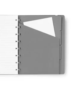 Anteckningsbok A5 Filofax linjerad grå