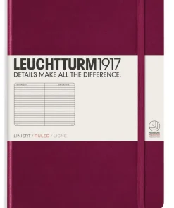 Anteckningsbok A5 Leuchtturm1917 linjerad Port Red