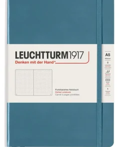 Anteckningsbok A5 Leuchtturm1917 dotted Stone blue
