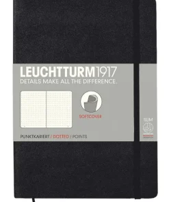 Anteckningsbok A5 Leuchtturm1917 dotted mjuk Black