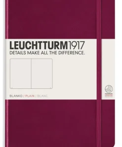 Anteckningsbok A5 Leuchtturm1917 olinjerad Port Red