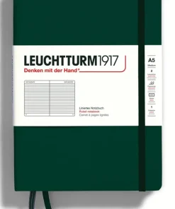 Anteckningsbok A5 Leuchtturm1917 linjerad Forest Green