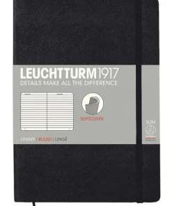 Anteckningsbok A5 Leuchtturm1917 linjerad mjuk Black