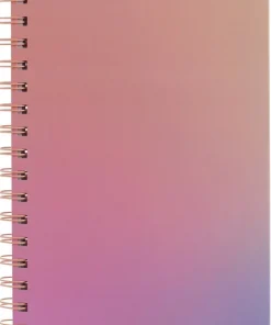 Anteckningsbok A5 linj spiral fade rosa