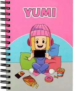 Anteckningsbok A5 linjerad spiral Yumi