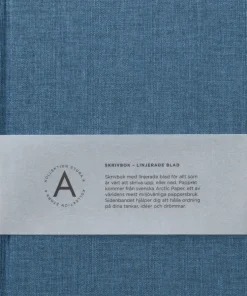 Anteckningsbok A5 linjerad textil blågrön