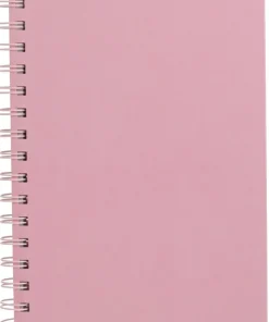 Anteckningsbok A5 linjerad spiral rosa