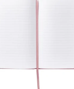Anteckningsbok A5 linjerad textil rosa