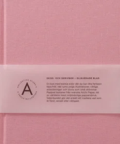 Anteckningsbok A5 olinjerad textil rosa