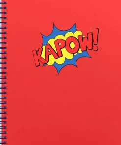 Anteckningsbok A4 wire-o linjerad Kapow
