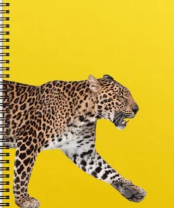 Anteckningsbok A4 wire-o linjerad Leopard