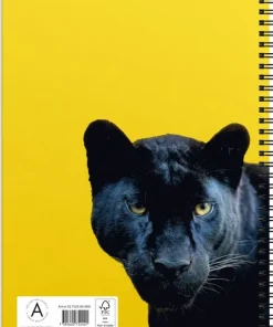 Anteckningsbok A4 wire-o linjerad Leopard