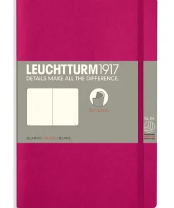 Anteckningsbok B6 Leuchtturm1917 olinjerad mjuk pärm cerise