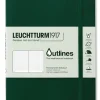Anteckningsbok B6 Leuchtturm1917 Outlines dotted Walden Green