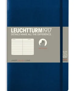 Anteckningsbok B6 Leuchtturm1917 linjerad mjuk pärm mörkblå
