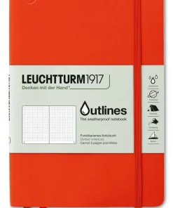Anteckningsbok B6 Leuchtturm1917 Outlines dotted Signal Orange