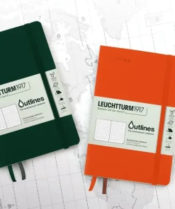 Anteckningsbok B6 Leuchtturm1917 Outlines dotted Signal Orange