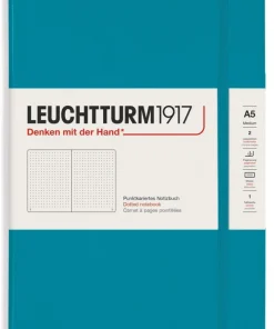 Anteckningsbok Leuchtturm A5 prickad oceanblå