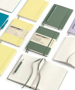 Anteckningsbok Leuchtturm A5 prickad oceanblå