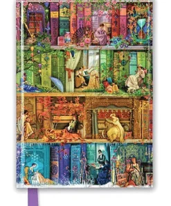 Anteckningsbok 22x16cm - A Stitch in Time Bookshelves
