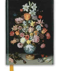 Anteckningsbok 22x16cm linjerad National Gallery: Bosschaert - Still life of Flowers