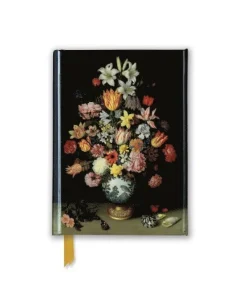 Anteckningsbok 15x11cm linjerad National Gallery: Bosschaert - Still life of Flowers