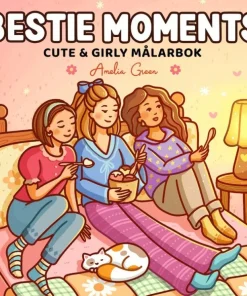 Bestie Moments. Cute & Girly målarbok