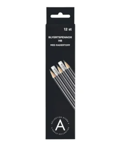 Blyertspenna HB med radertopp 12-pack