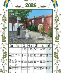 Bordskalender 2026 A6 Sverigealmanackan