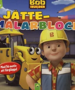 Byggar Bob - jättemålarblock med 56 motiv att färglägga!