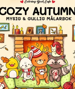 Cozy Autumn. Mysig och gullig Cozy Coloring målarbok från Coloring Book Cafe