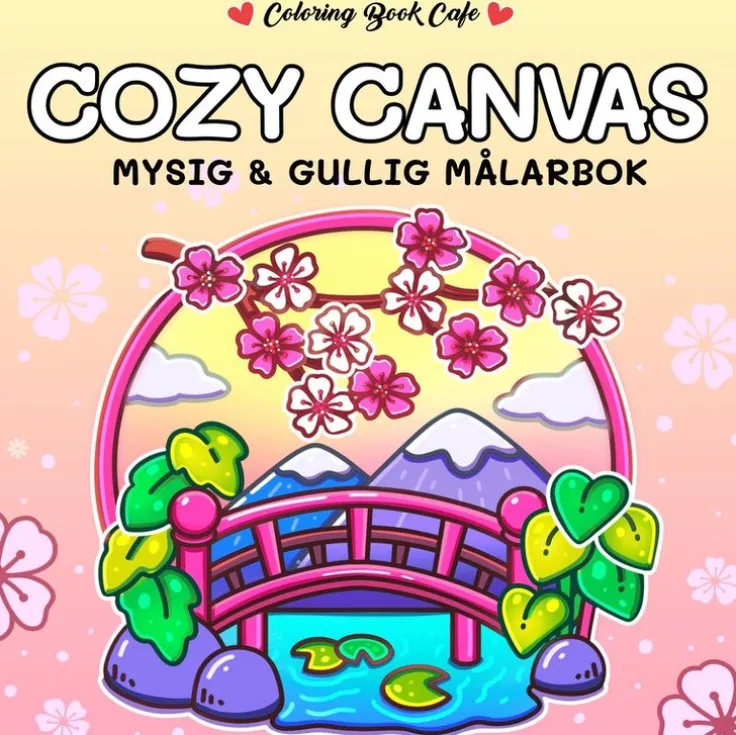 Cozy Canvas. Mysig och gullig Cozy Coloring målarbok från Coloring Book Cafe