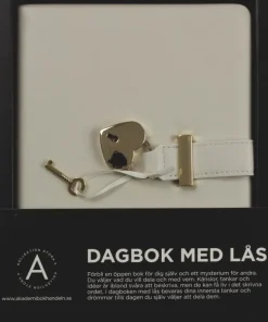 Dagbok med lås creme