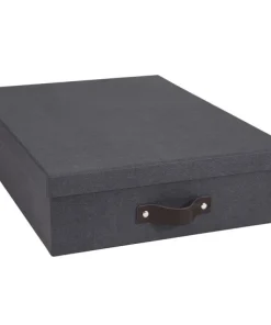 Dokumentbox A4 Oskar canvas svart
