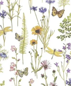 Dubbelvikta kort i Ask - Wildflower Garden