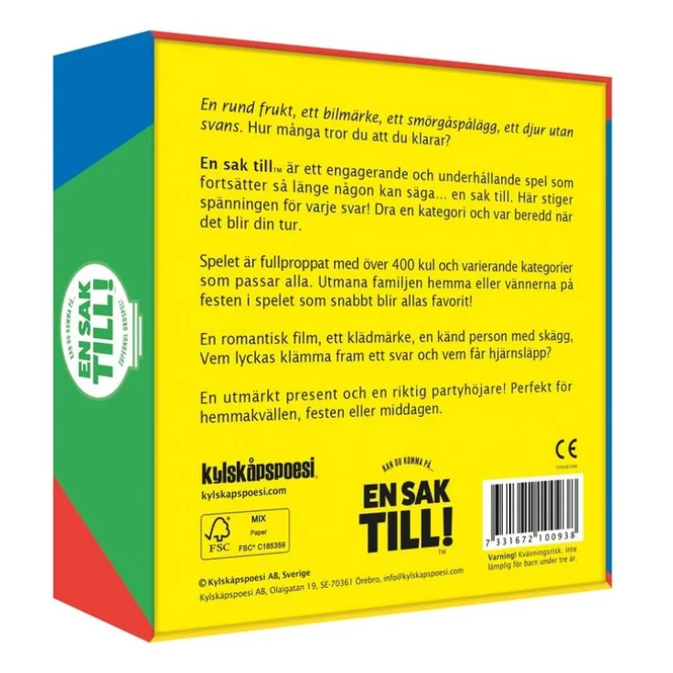 En sak till