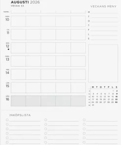 Familjekalender 2026 Familjens veckoplanering
