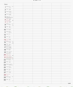 Familjekalender 2026 Illustrerad blomster