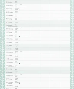 Familjekalender 2026 Pastell stickers