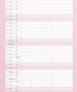 Familjekalender 2026 Pastell stickers